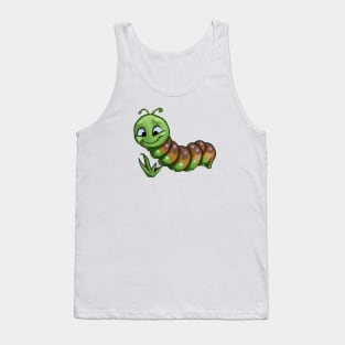 Cute Caterpillar Drawing Tank Top